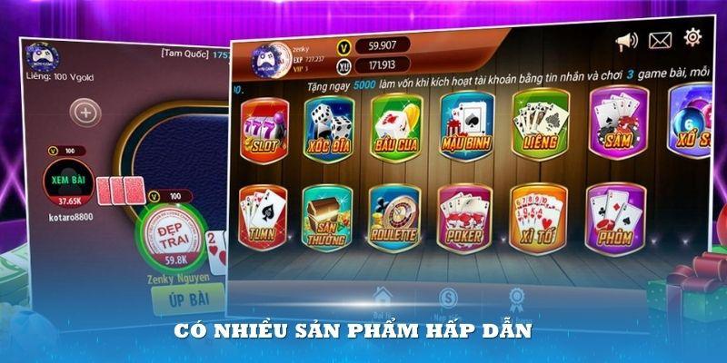 Có nhiều sản phẩm hấp dẫn nhất cho bạn lựa chọn khi tham gia tại DG Casino