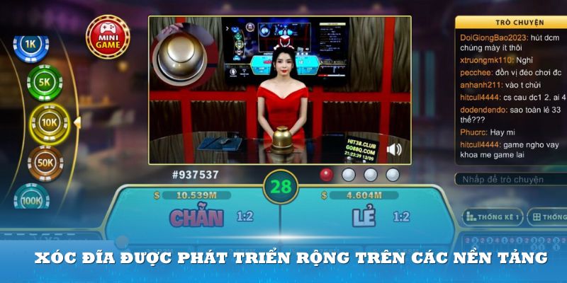 Trò chơi Xóc Đĩa được phát triển rộng trên các nền tảng cá cược online 